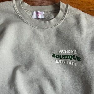 Hazel Gray and Green Women's Sweater